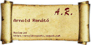 Arnold Renátó névjegykártya