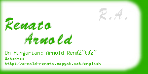 renato arnold business card